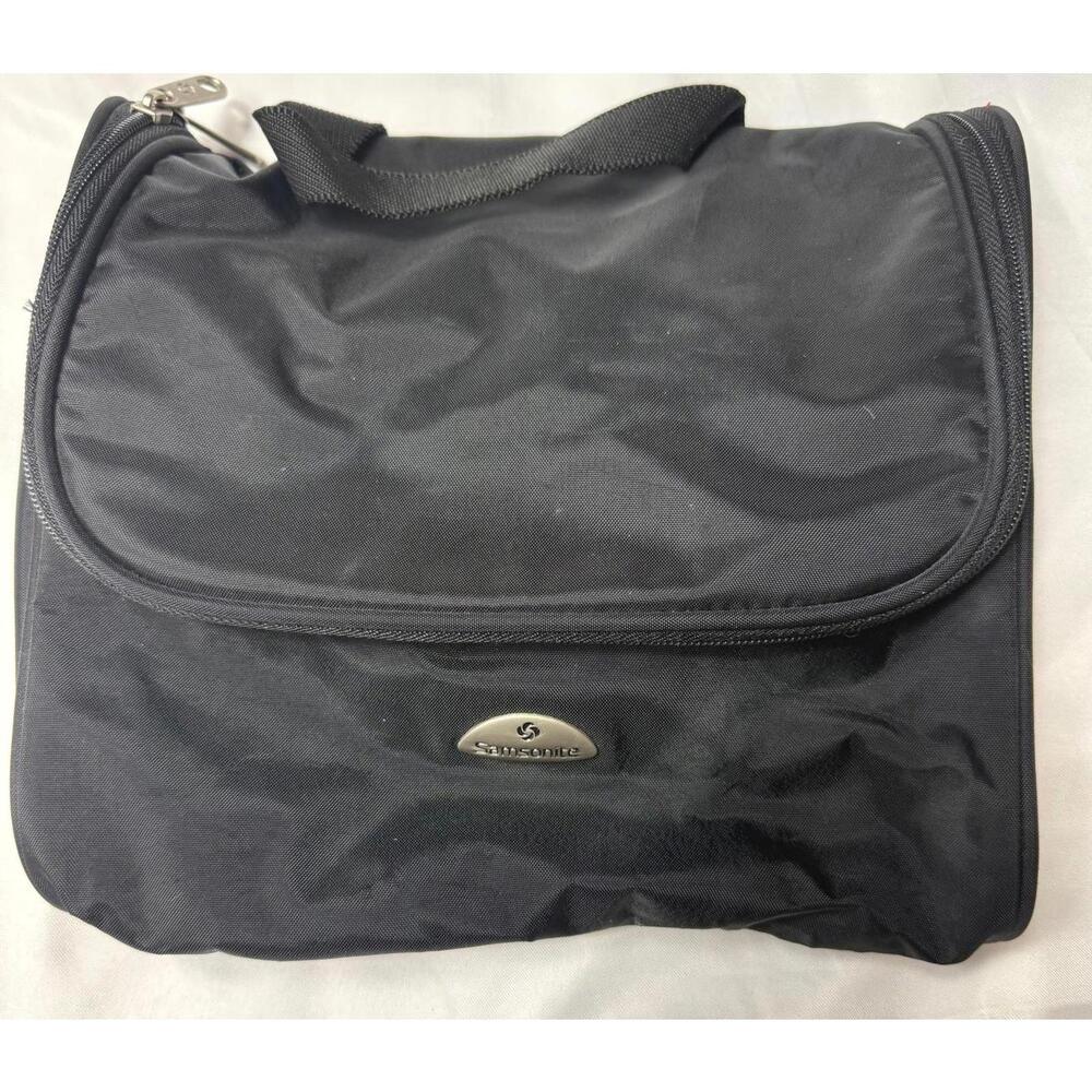 Samsonite Black Travel Toiletry Bag Hanging Organizer Makeup Storage Black